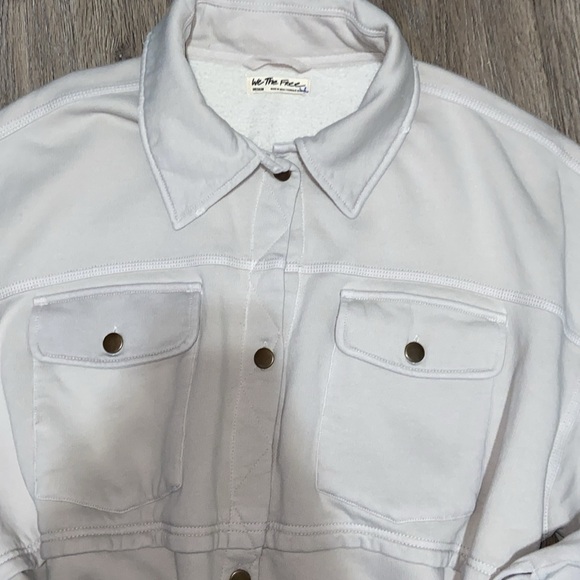 Free People We The Free Dawson Chore Jacket Nimbus Cloud Size Medium - Picture 6 of 10